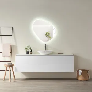 Rasso Novelty Frameless Modern Bathroom/Vanity LED Lighted Wall Mirror