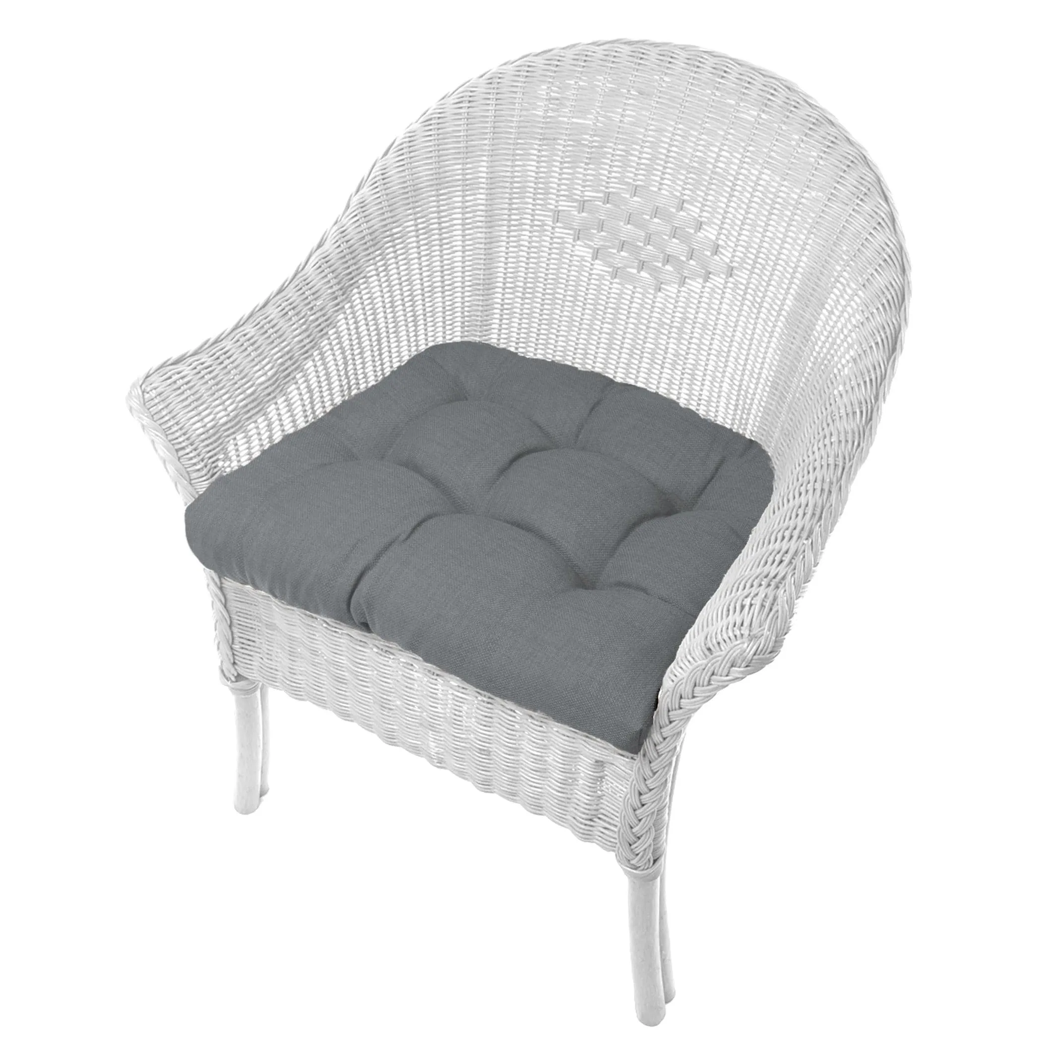 Rave Grey Patio Chair Cushions - Wicker Chair Cushions - Adirondack Chair Cushions