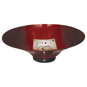 Red Gold Glass Bowl