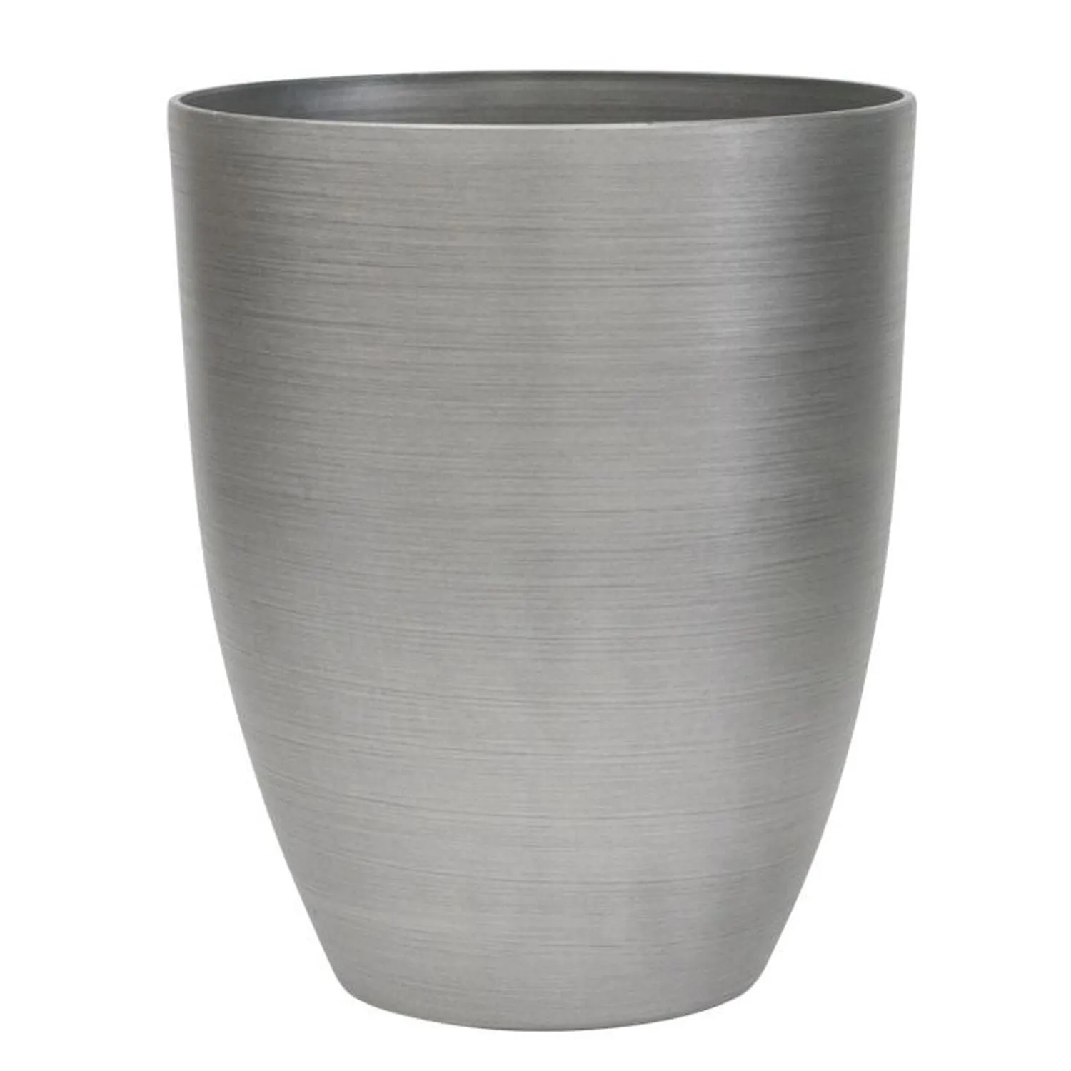 Regency Fiber Resin Brush Metal Tall Planter 13.75"Dx16.75"T