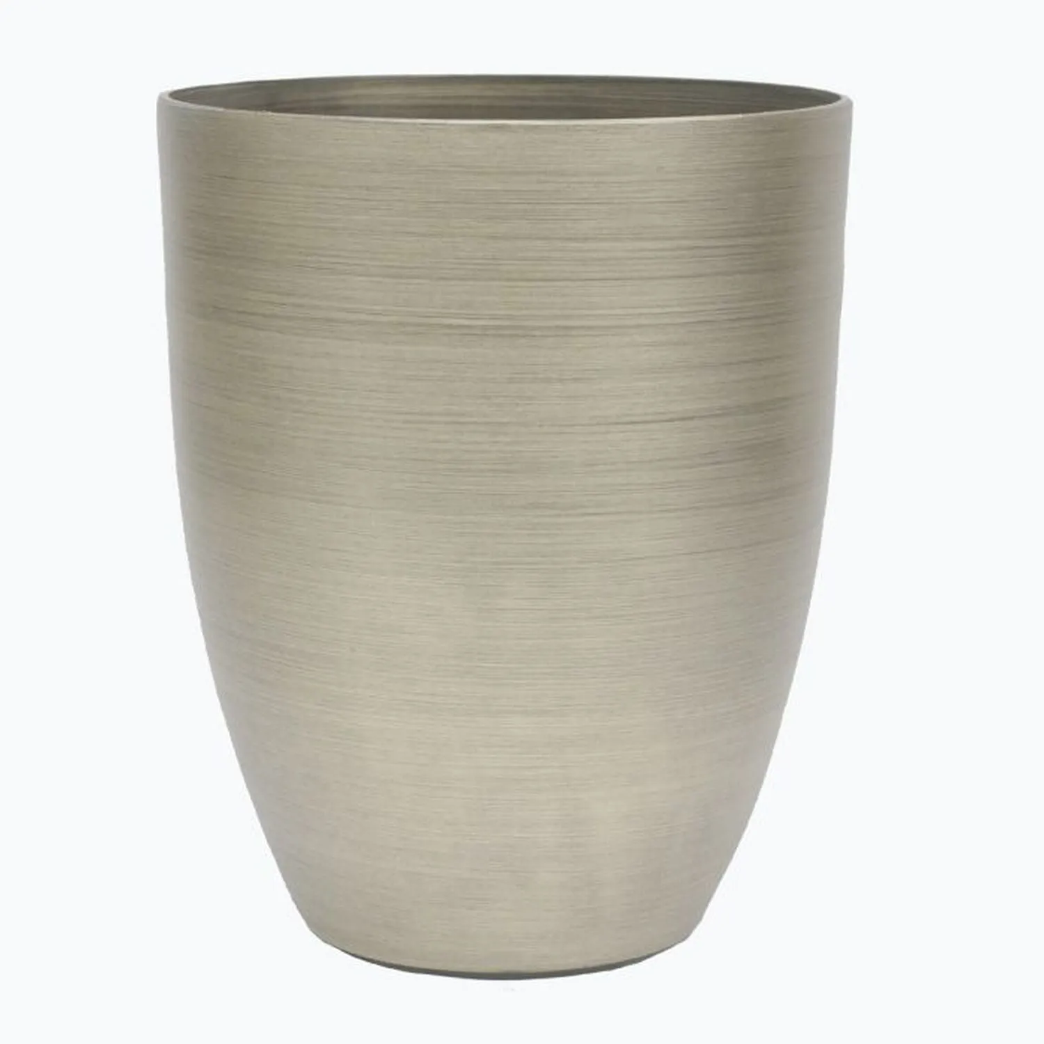 Regency Fiber Resin Brush Metal Tall Planter 13.75"Dx16.75"T