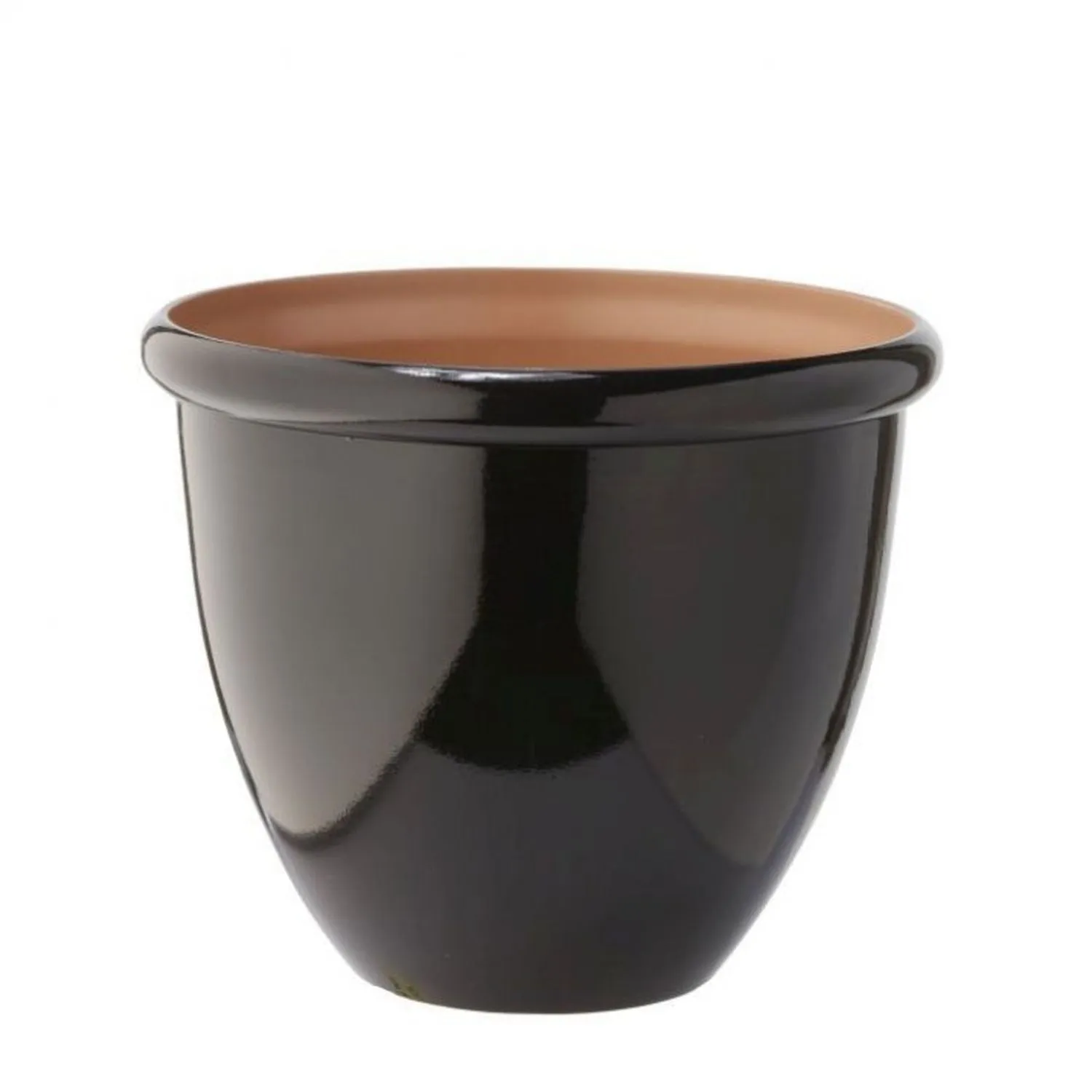 Regency Fiber Resin Streaked Glaze Pot 14" Diameter x 11.75" Tall