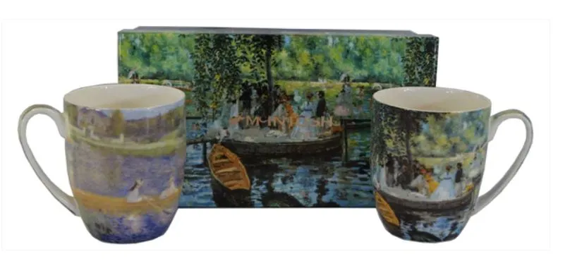 Renoir Boating Scenes Mug Set of 2