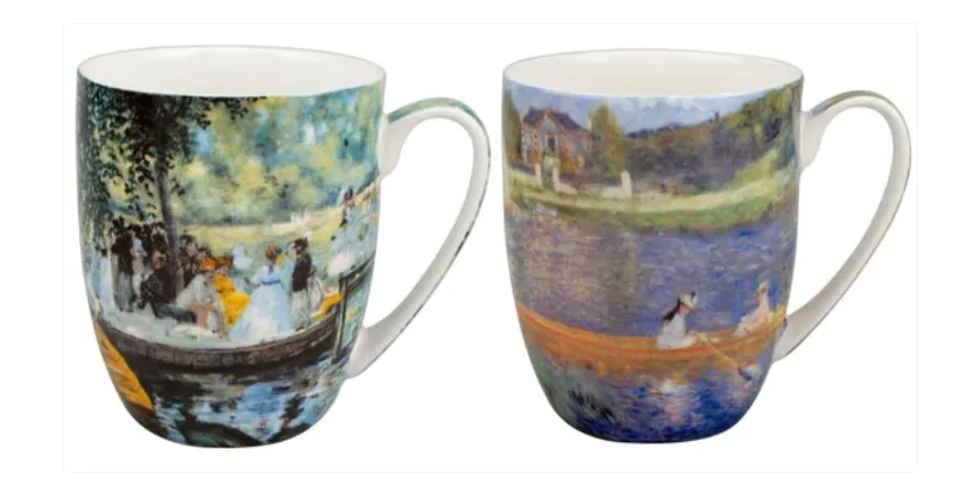Renoir Boating Scenes Mug Set of 2