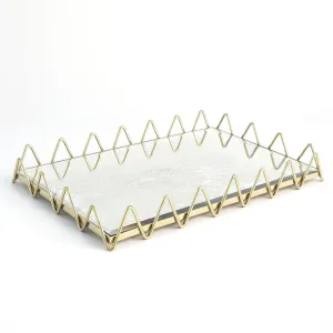 Ric Rac Tray-Gold