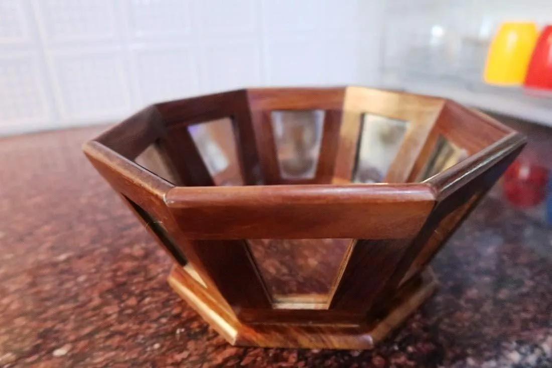 Rose Wood Tableware Fruit Basket Tray