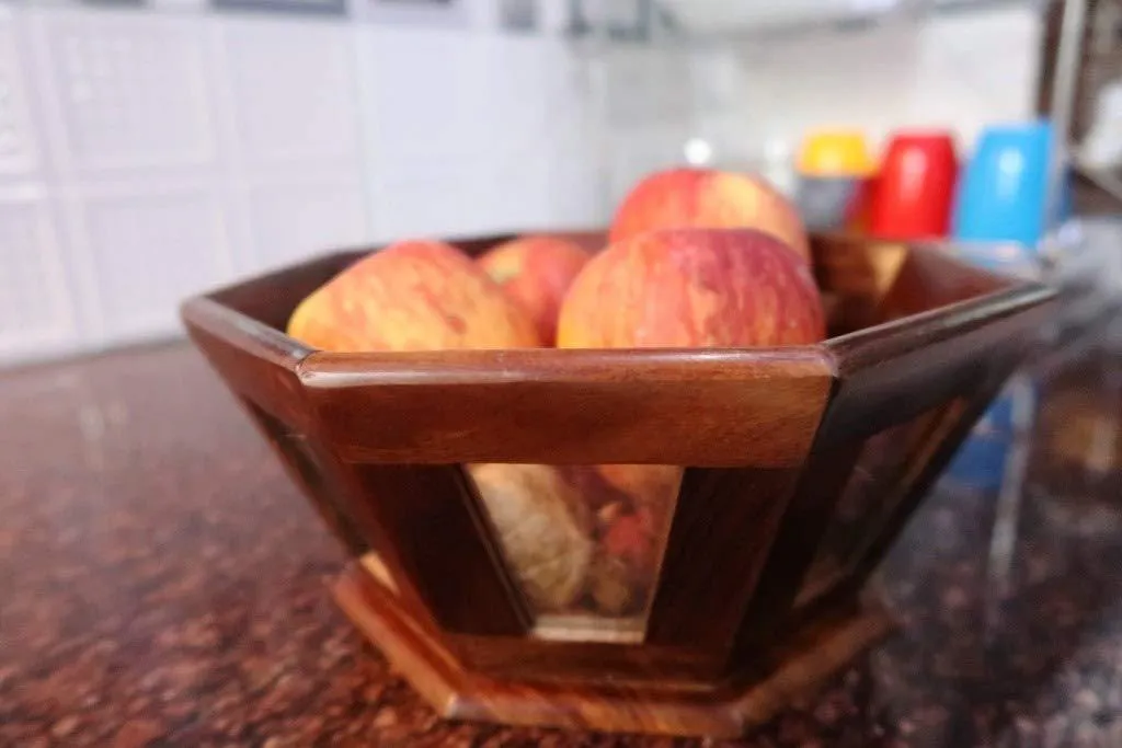 Rose Wood Tableware Fruit Basket Tray