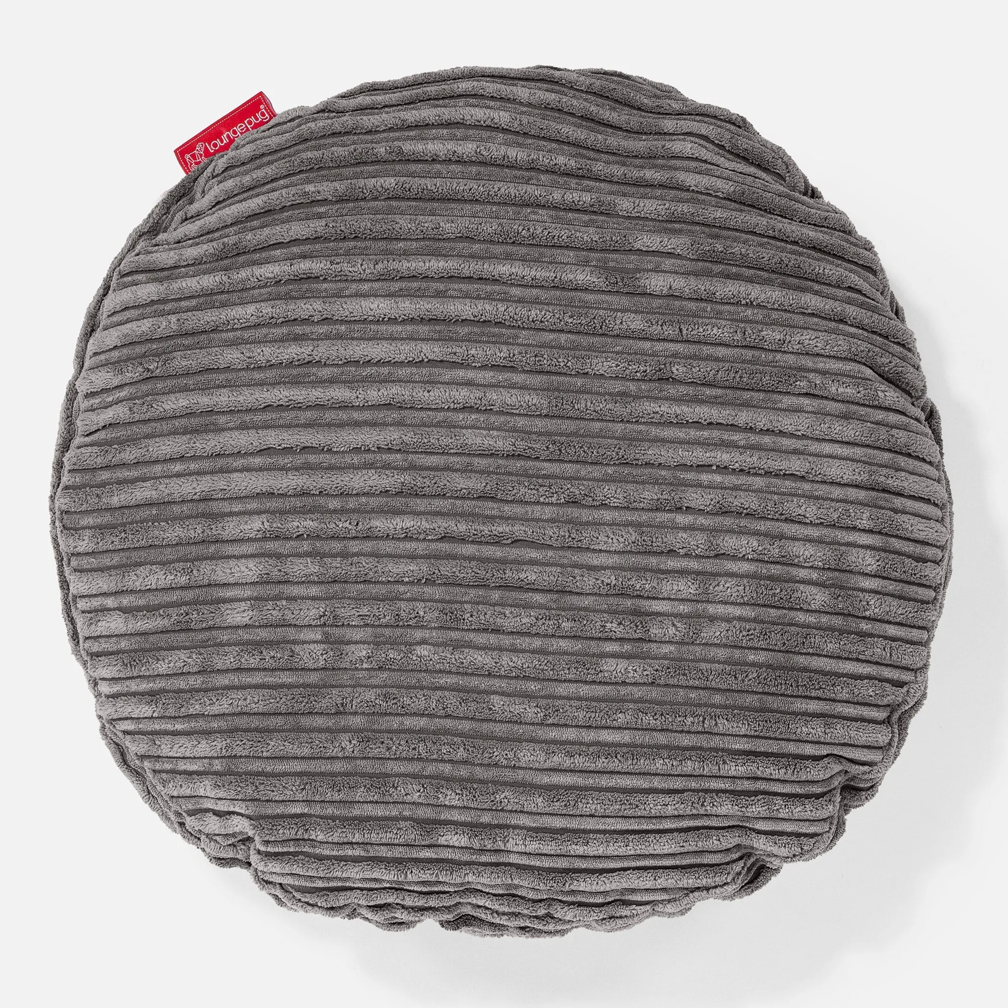 Round Scatter Cushion Cover 50cm - Cord Graphite Grey