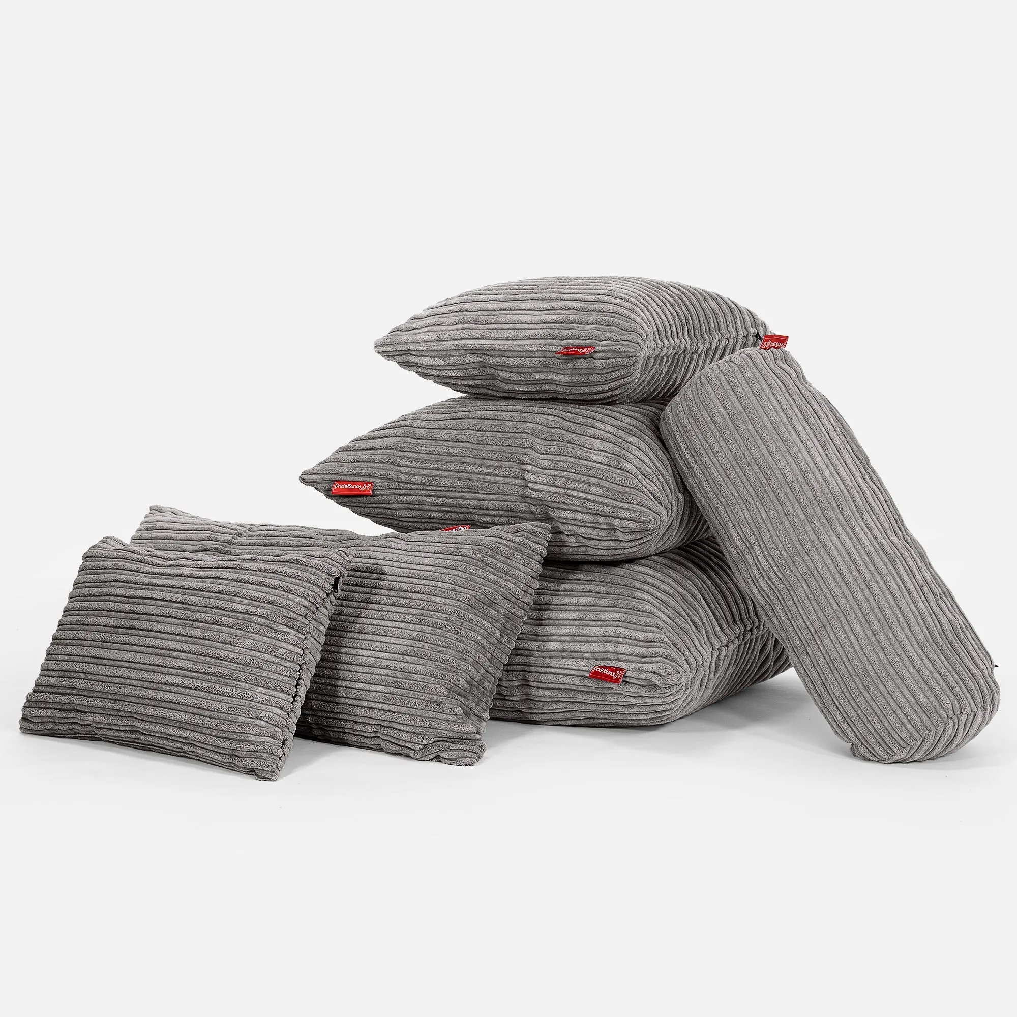 Round Scatter Cushion Cover 50cm - Cord Graphite Grey