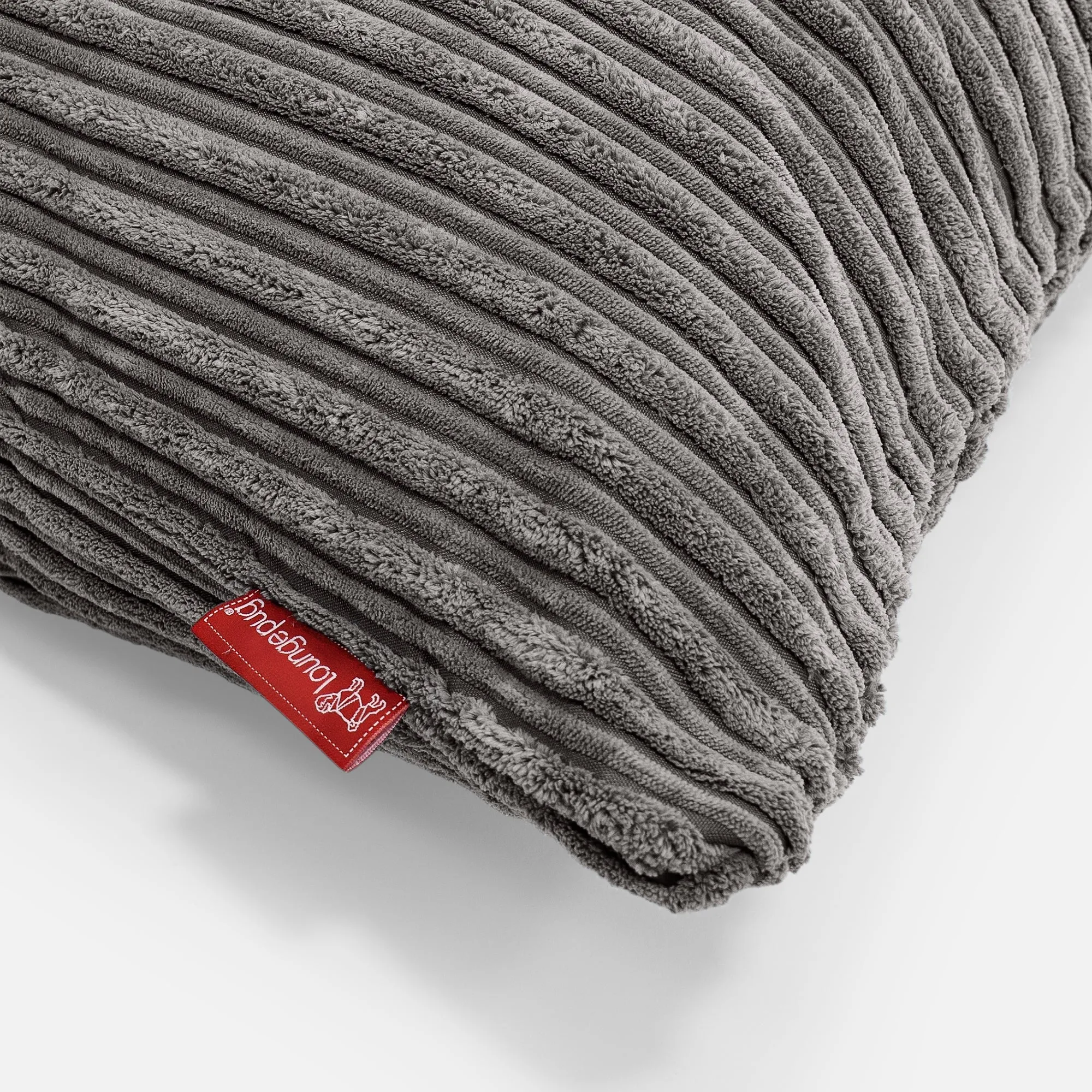 Round Scatter Cushion Cover 50cm - Cord Graphite Grey