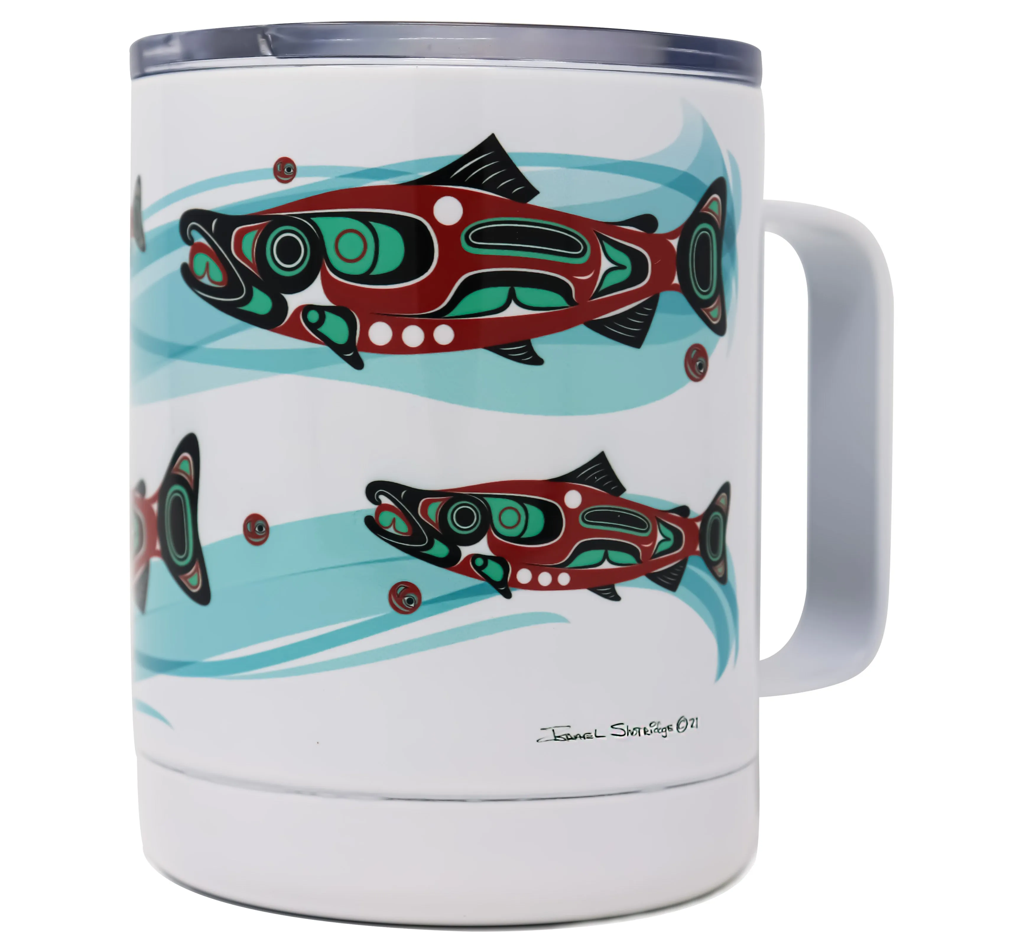 Salmon Run Formline Insulated Mug