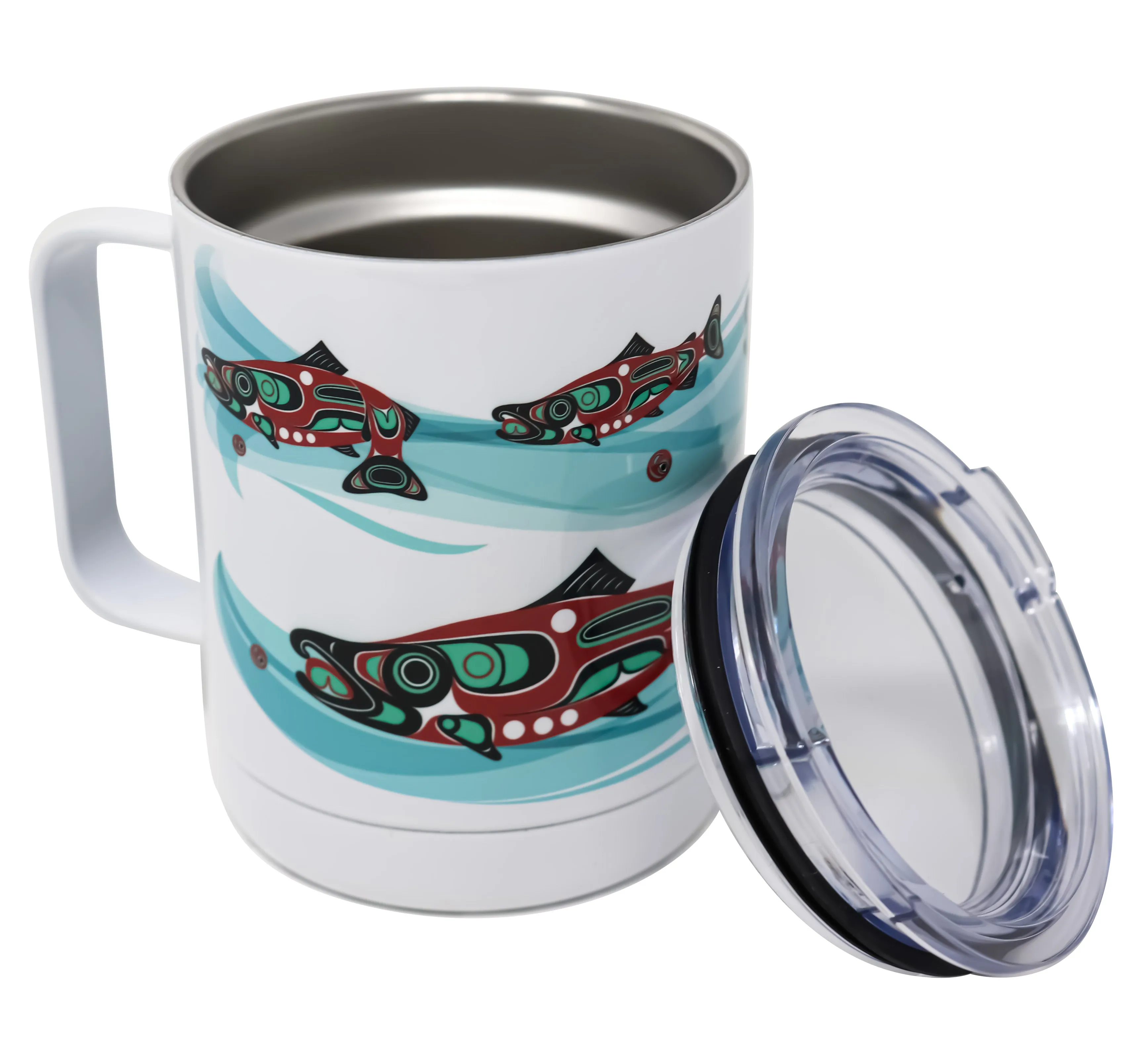 Salmon Run Formline Insulated Mug