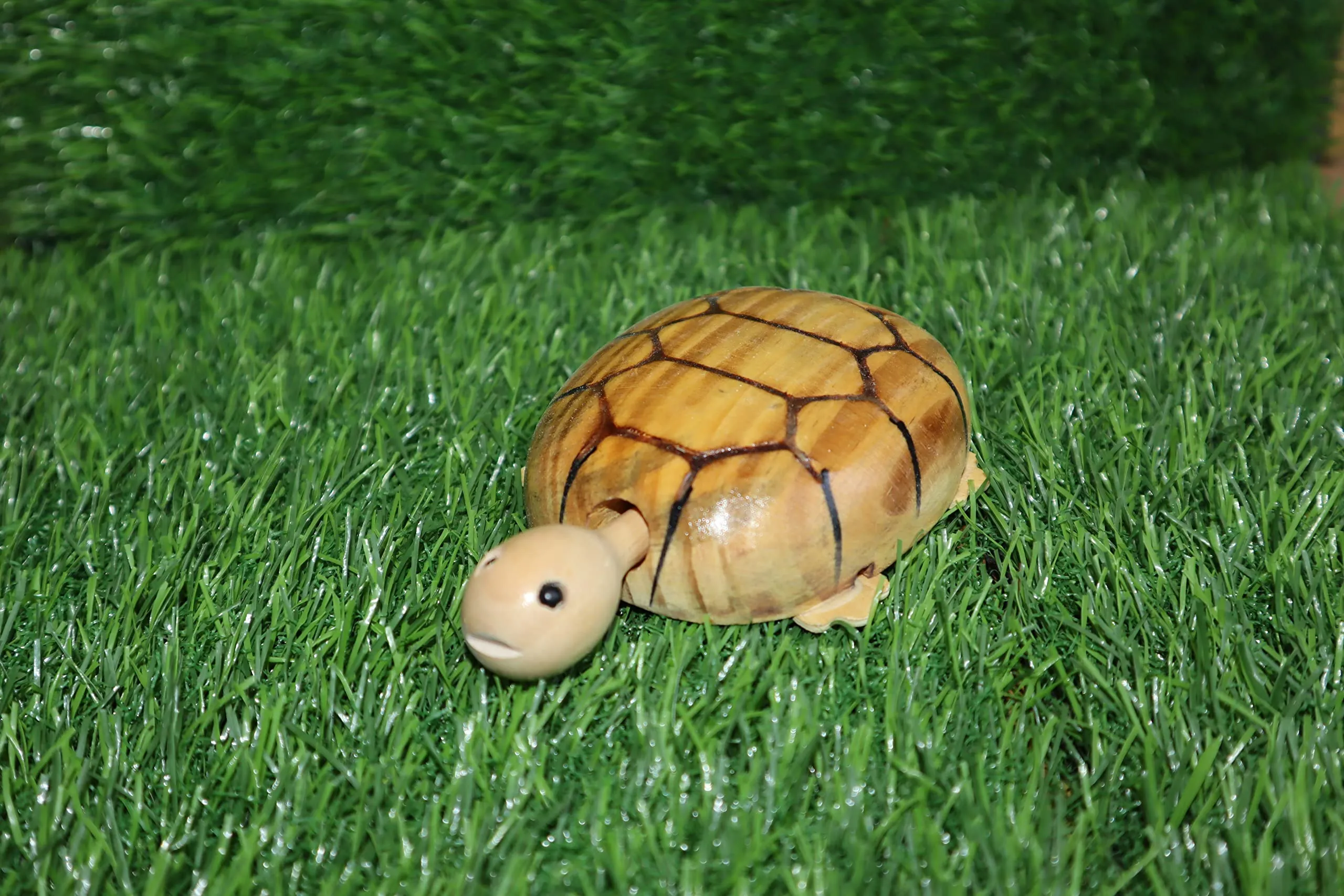 Salvus APP SOLUTIONS Charming Wooden Tortoise: A Perfect Blend of Home Decor and Playtime Fun