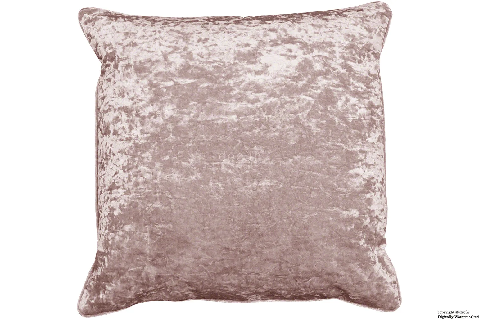 Serenity Crushed Velvet Cushion - Mushroom