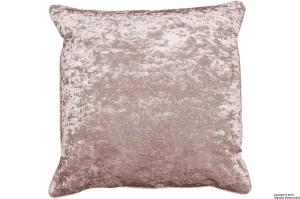 Serenity Crushed Velvet Cushion - Mushroom