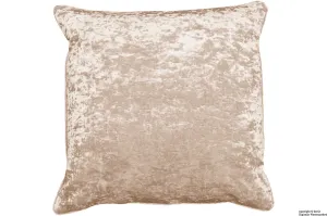 Serenity Crushed Velvet Cushion - Vanilla