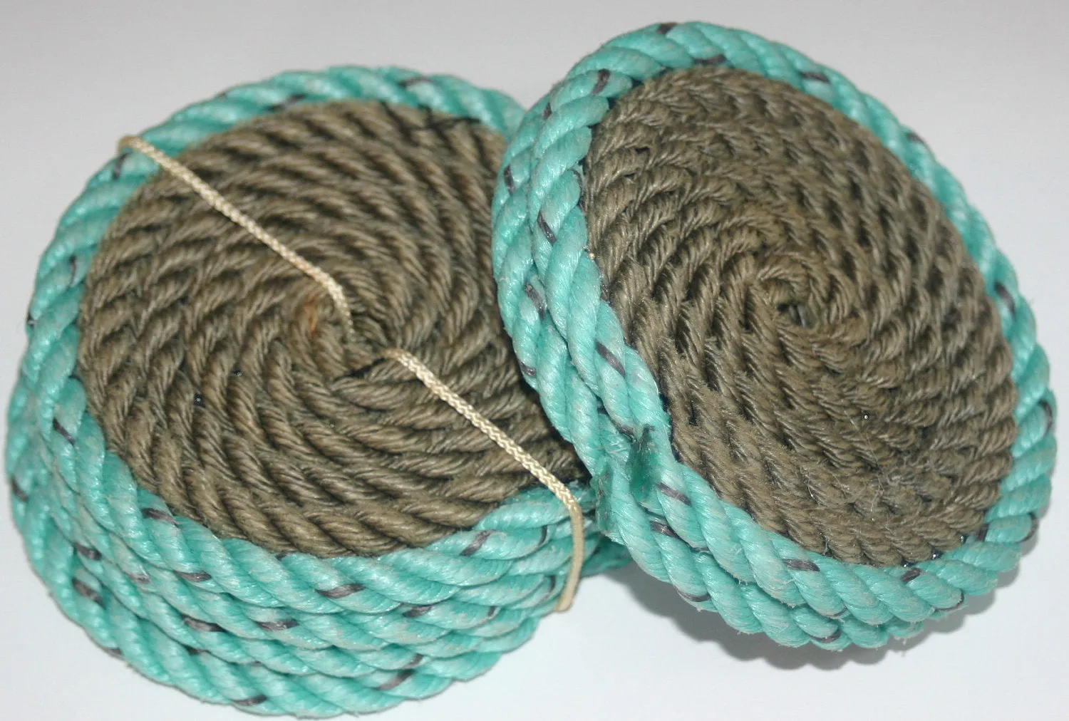Set of 8 Coasters / Double Trimmed Two Color