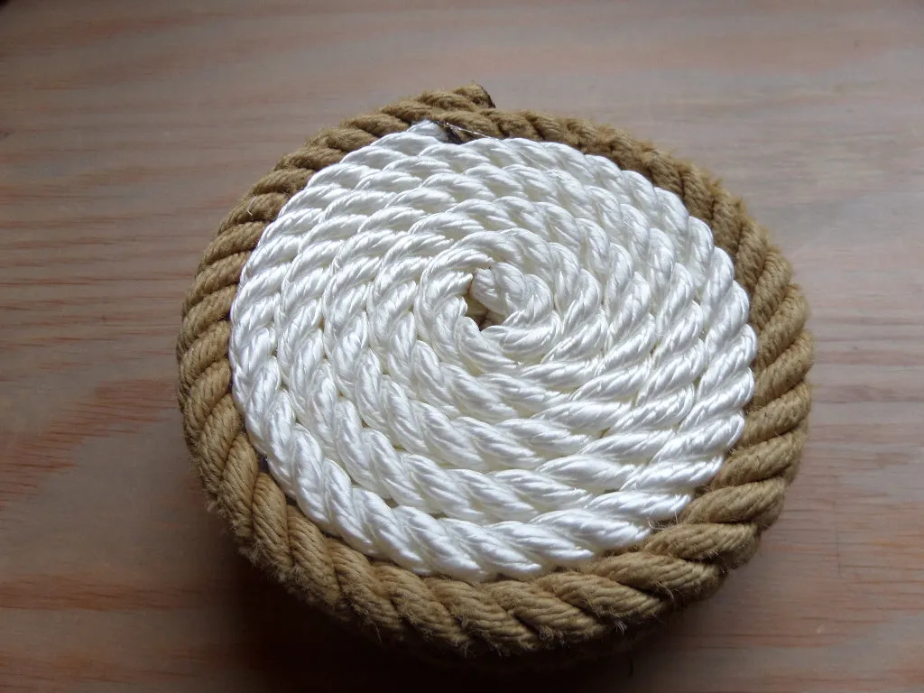 Set of 8 Coasters / Double Trimmed Two Color