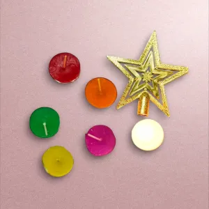 Shoppy Assist-Pack of 200_Multicolored Unscented Smokeless Wax Tealights,with Burn time 2hrs_Candle Home Decoration Long-Lasting Decor,Diwali,Festival,Christmas,New Year,Gift,Light Starts@ Rs 299