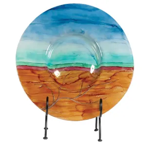 Shoreline Glass Charger with Iron Stand