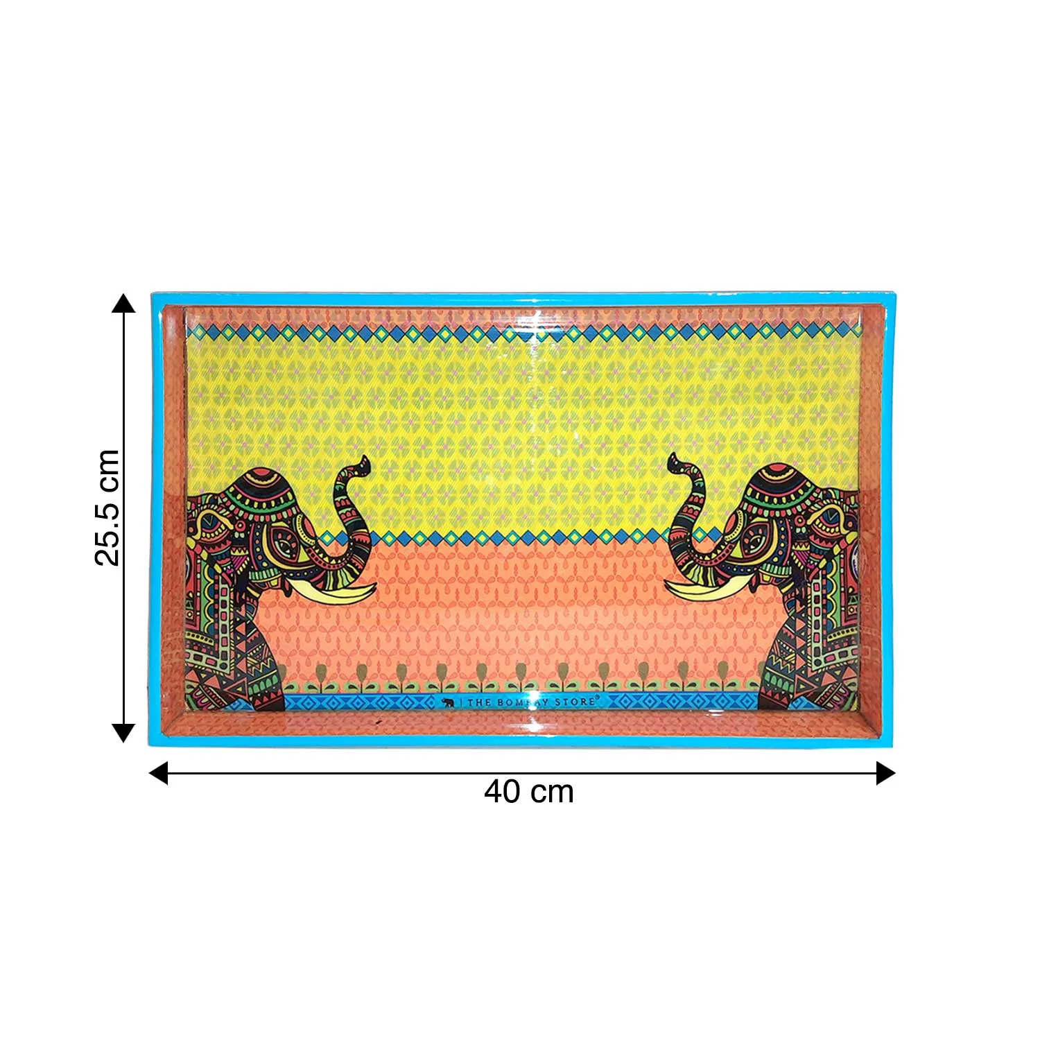 Signature Elephant Rectangle Enamel Medium Tray