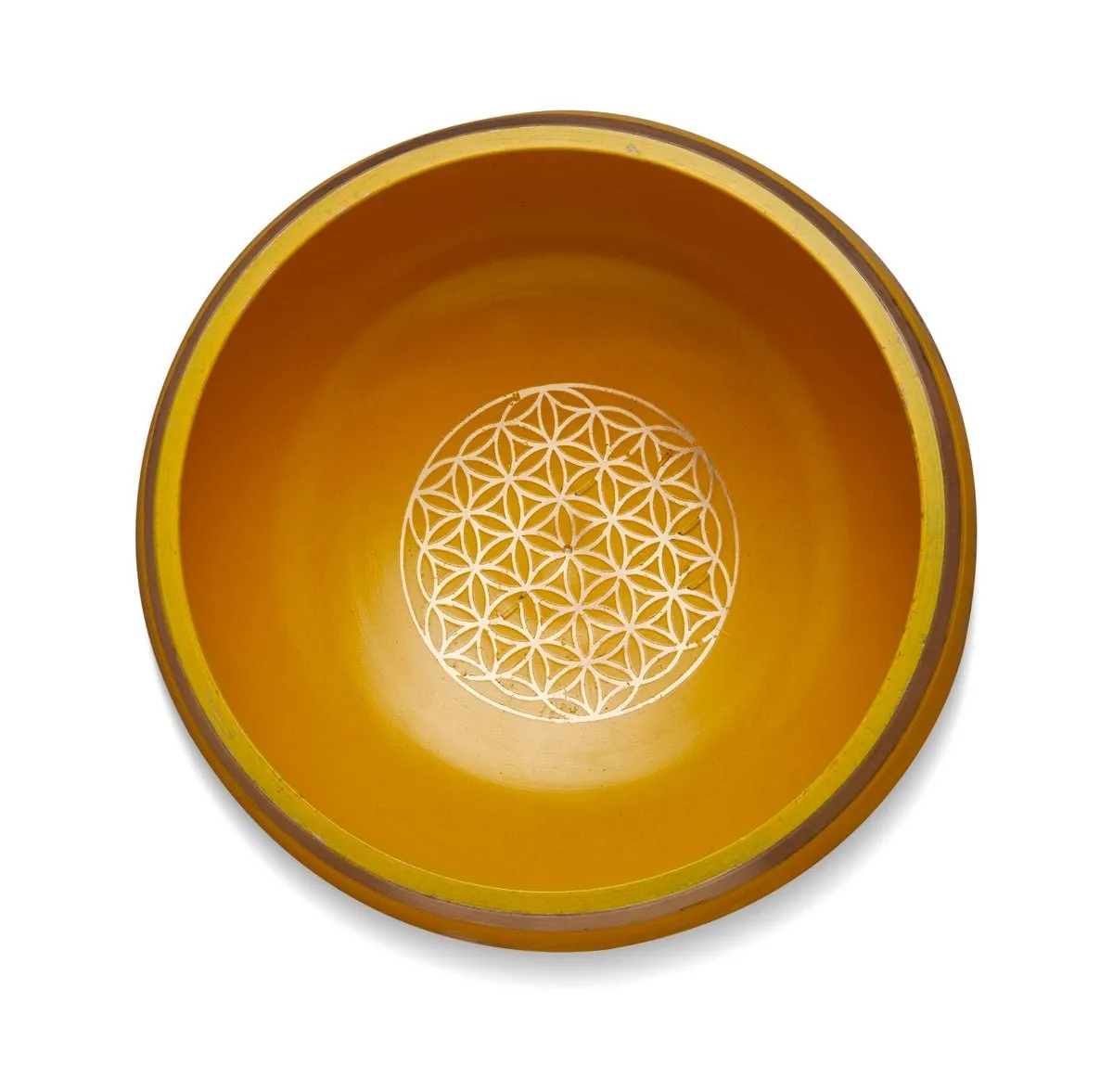 Singing Bowls Sacred Symbol Bowls |Sacred Symbol Yellow-35 inches