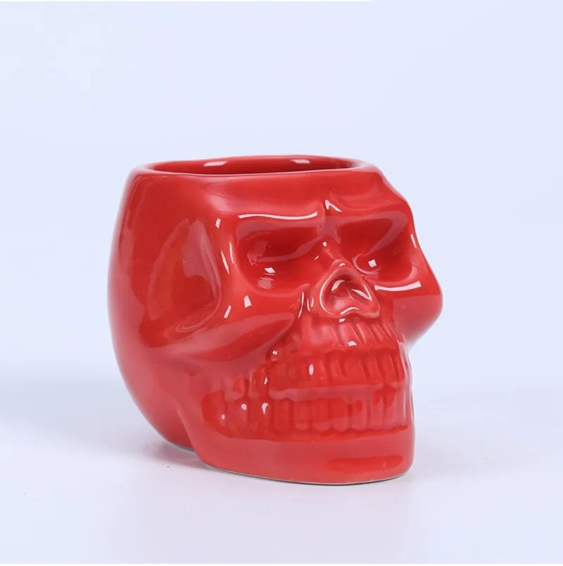 Skull Shape Ceramic Succulent Flower Pot