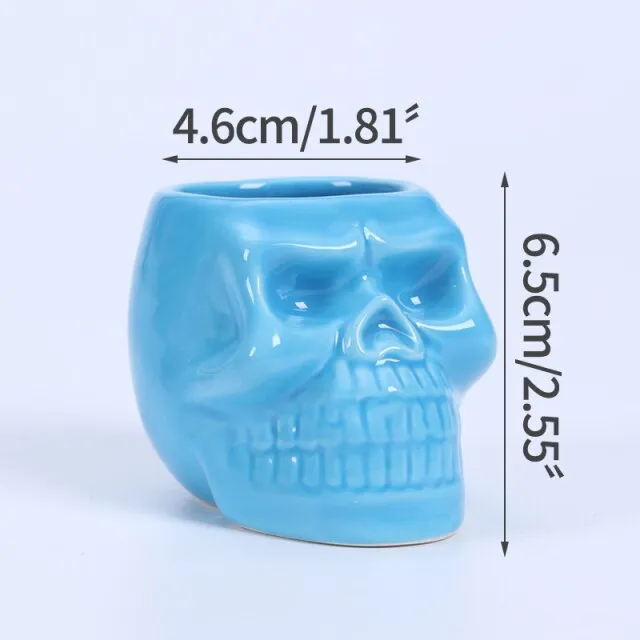 Skull Shape Ceramic Succulent Flower Pot