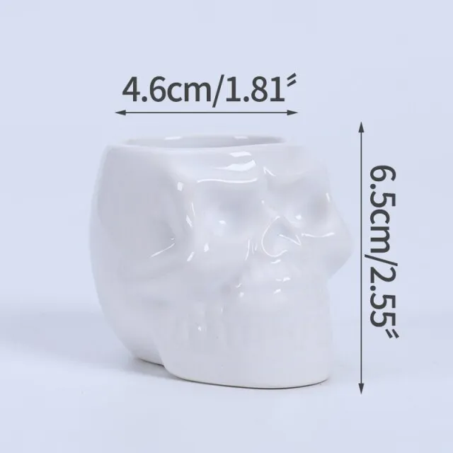 Skull Shape Ceramic Succulent Flower Pot