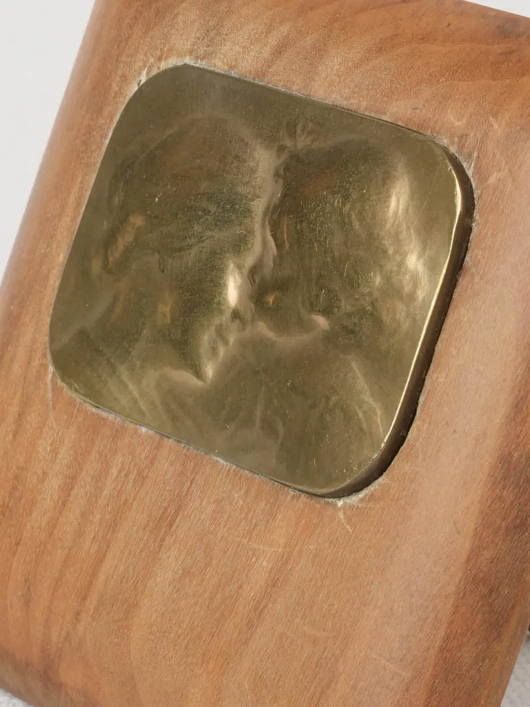 Small Bronze Relief "La Mère et l'Enfant" by Ovide Yencesse  (1869-1947) 3½"