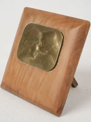 Small Bronze Relief "La Mère et l'Enfant" by Ovide Yencesse  (1869-1947) 3½"