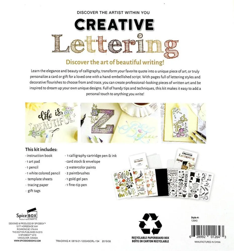 Spice Box SP12643 Art Studio Creative Lettering