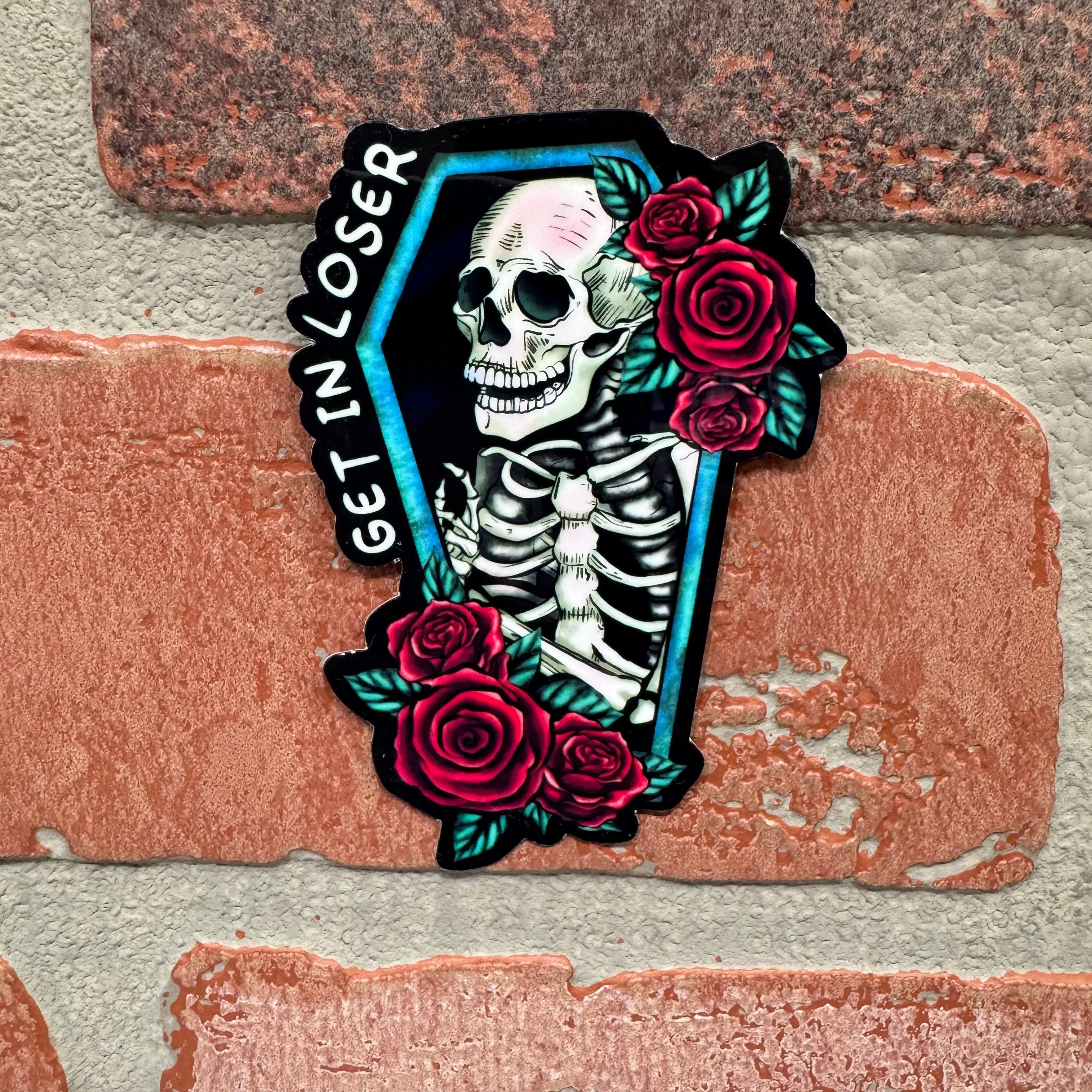 Sticker - Get In Loser Skull