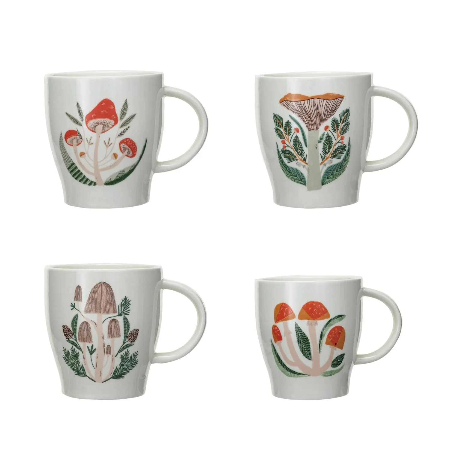 Stoneware Printed Mushroom Collection
