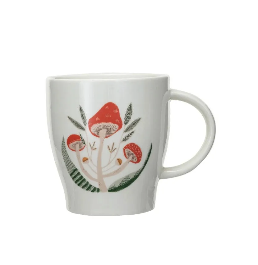 Stoneware Printed Mushroom Collection