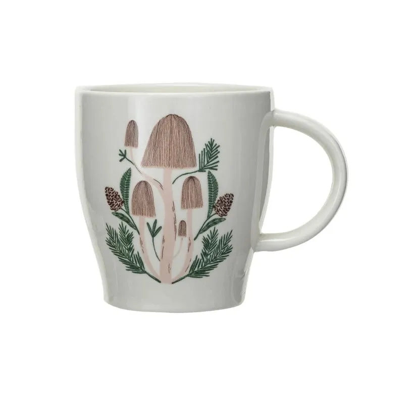 Stoneware Printed Mushroom Collection