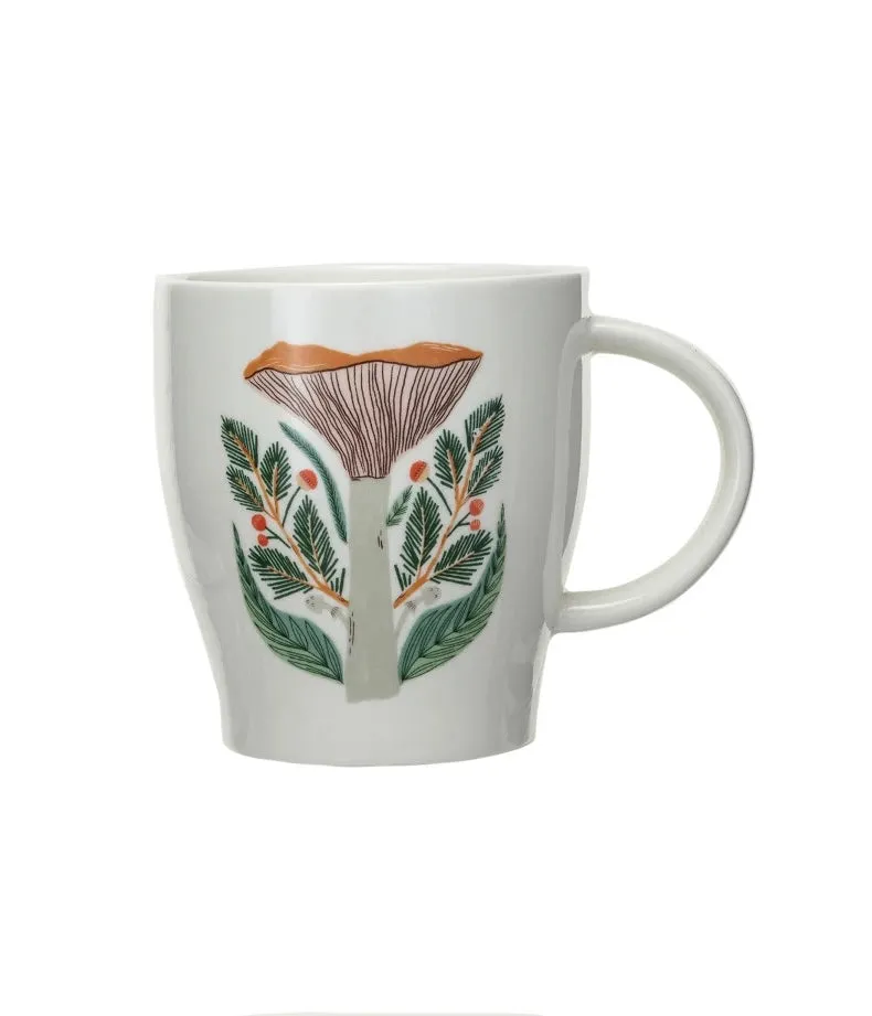 Stoneware Printed Mushroom Collection