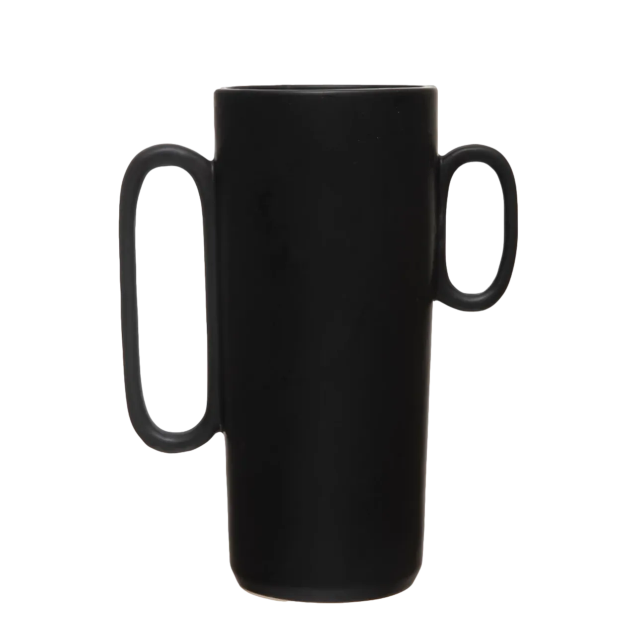 Stoneware Vase with Asymmetrical Handles