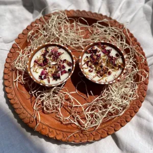 Summer Floral Candles - Set of 2