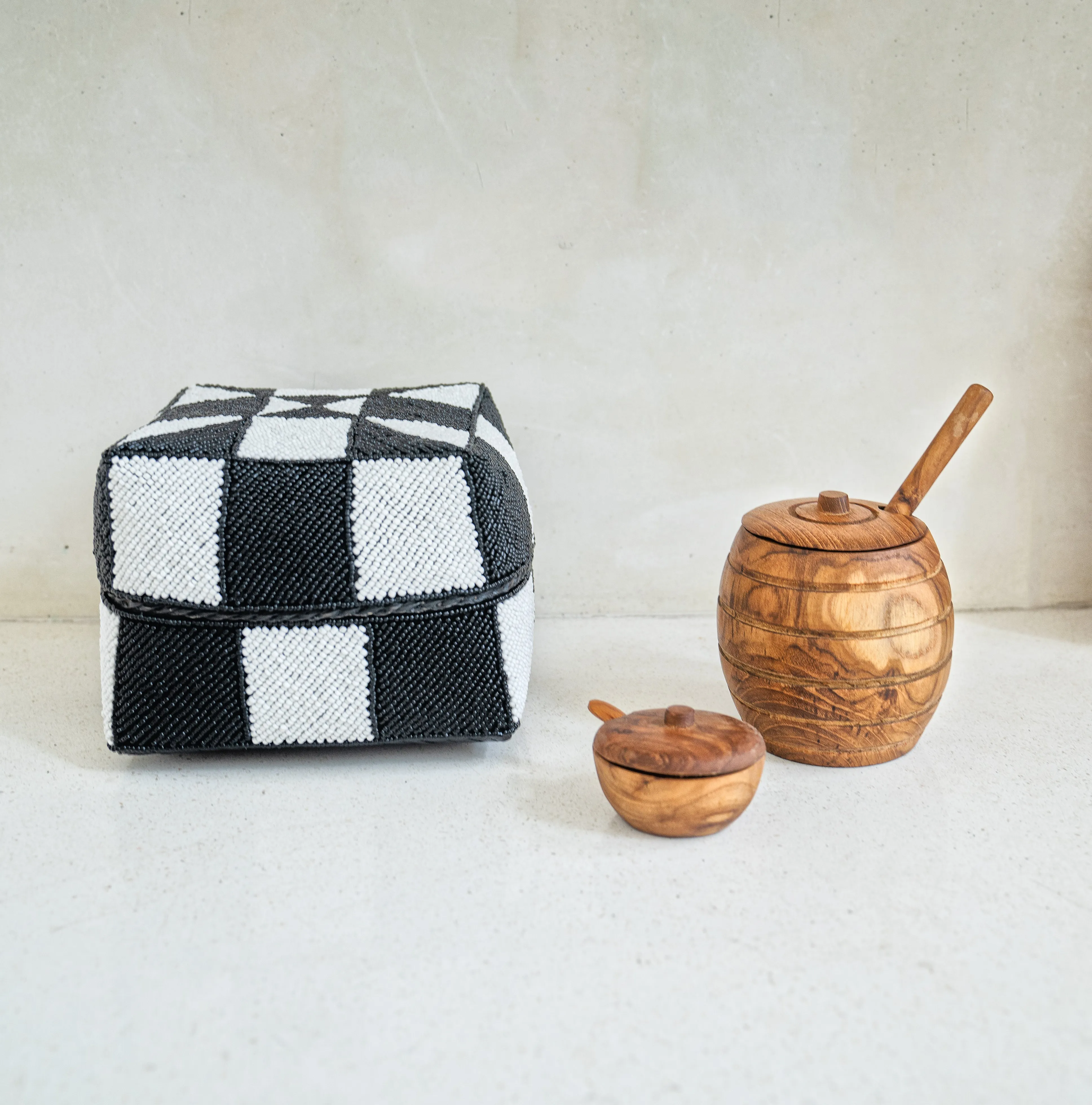 Teak Wood Condiment Spice Bowl