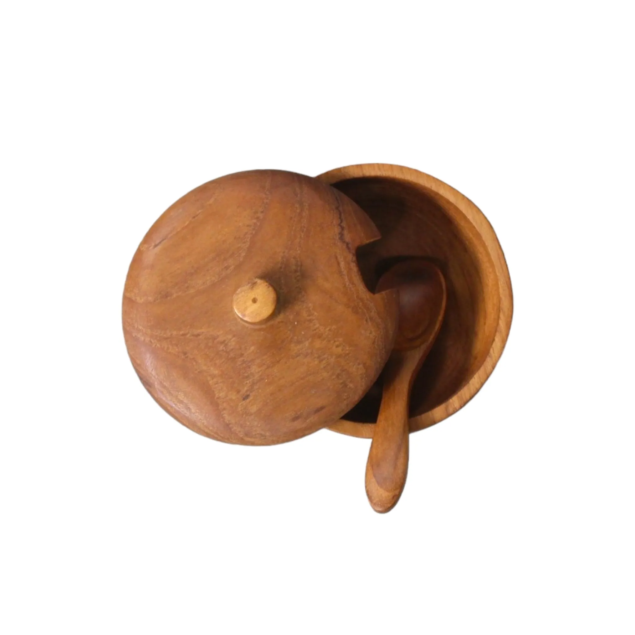 Teak Wood Condiment Spice Bowl