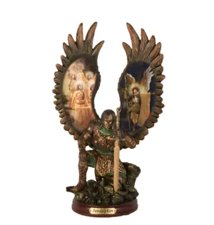 The Bradford Exchange "Sandalphon Protector of In" Archangels of Light Bronze Religious Sculpture Collection Issue #24 by Howard David Johnson 10-inches
