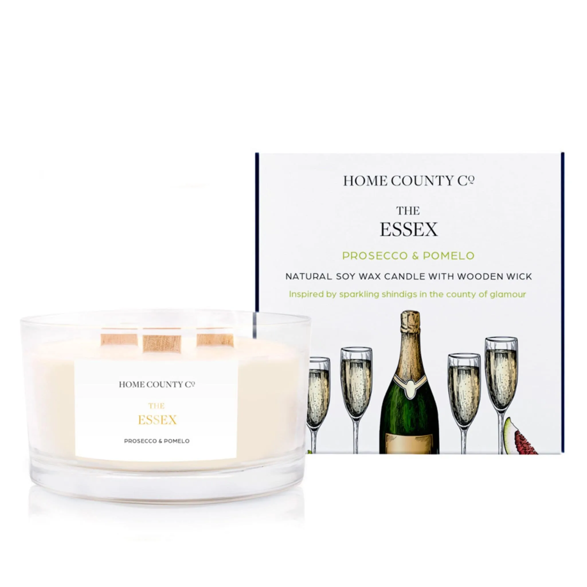 The Essex - Prosecco and Pomelo 3 Wick Soy Candle