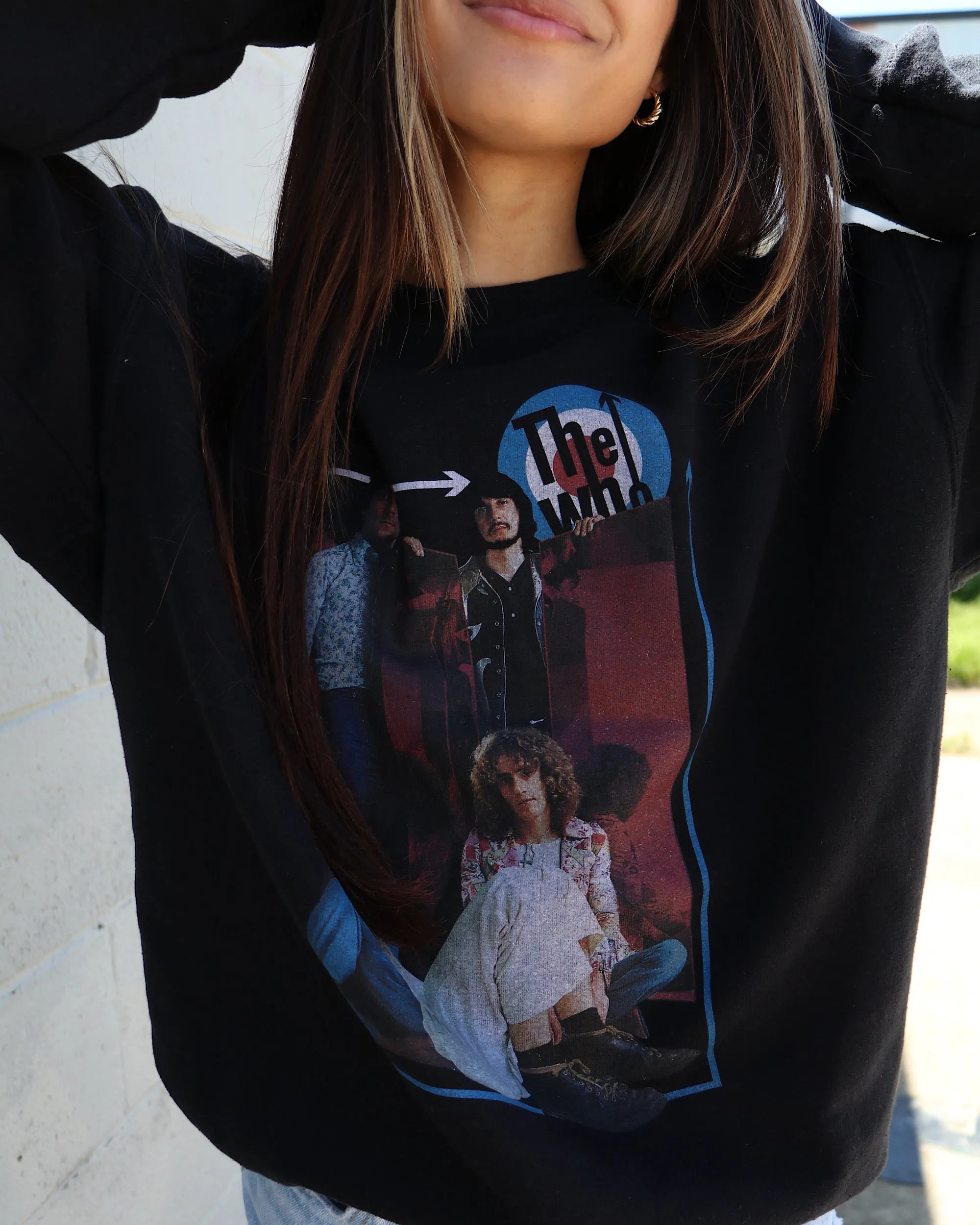 The Who Mirrors & Arrows Black Thrifted Sweatshirt