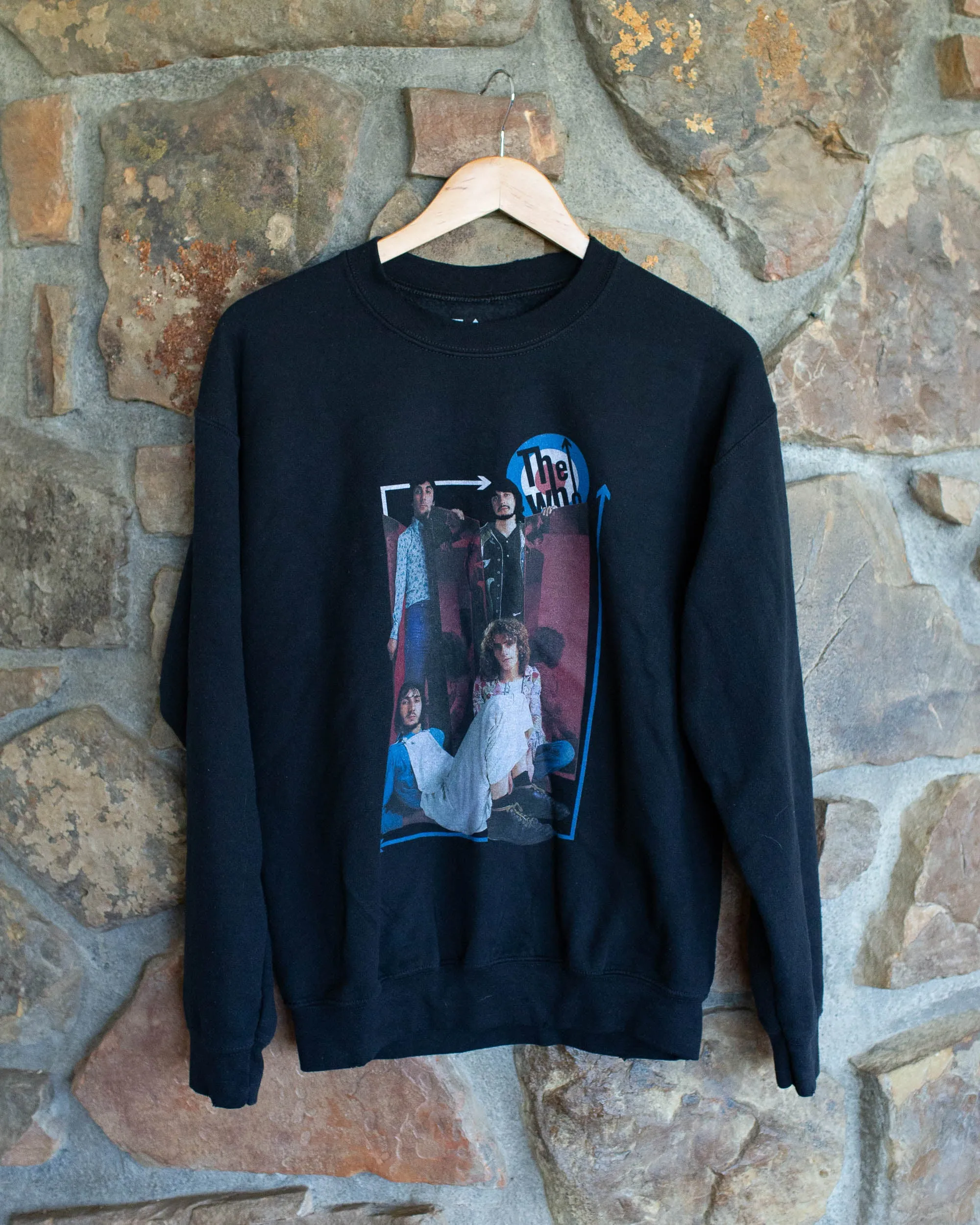 The Who Mirrors & Arrows Black Thrifted Sweatshirt