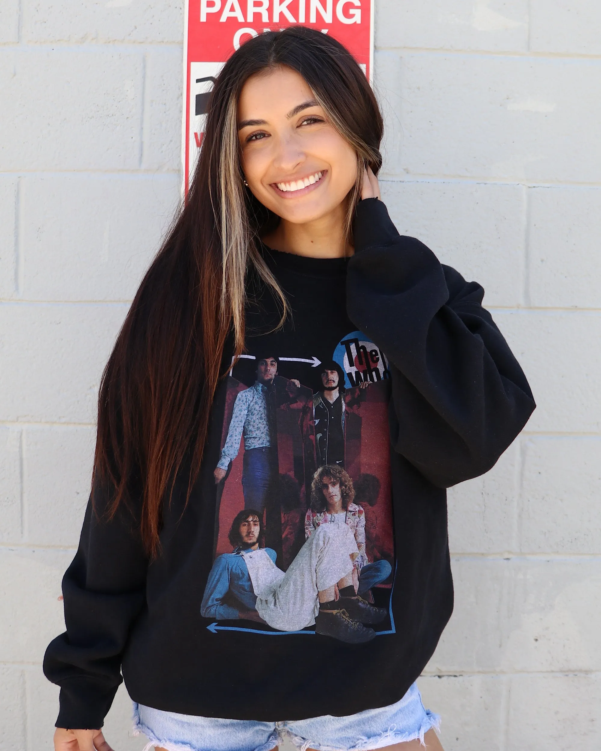 The Who Mirrors & Arrows Black Thrifted Sweatshirt
