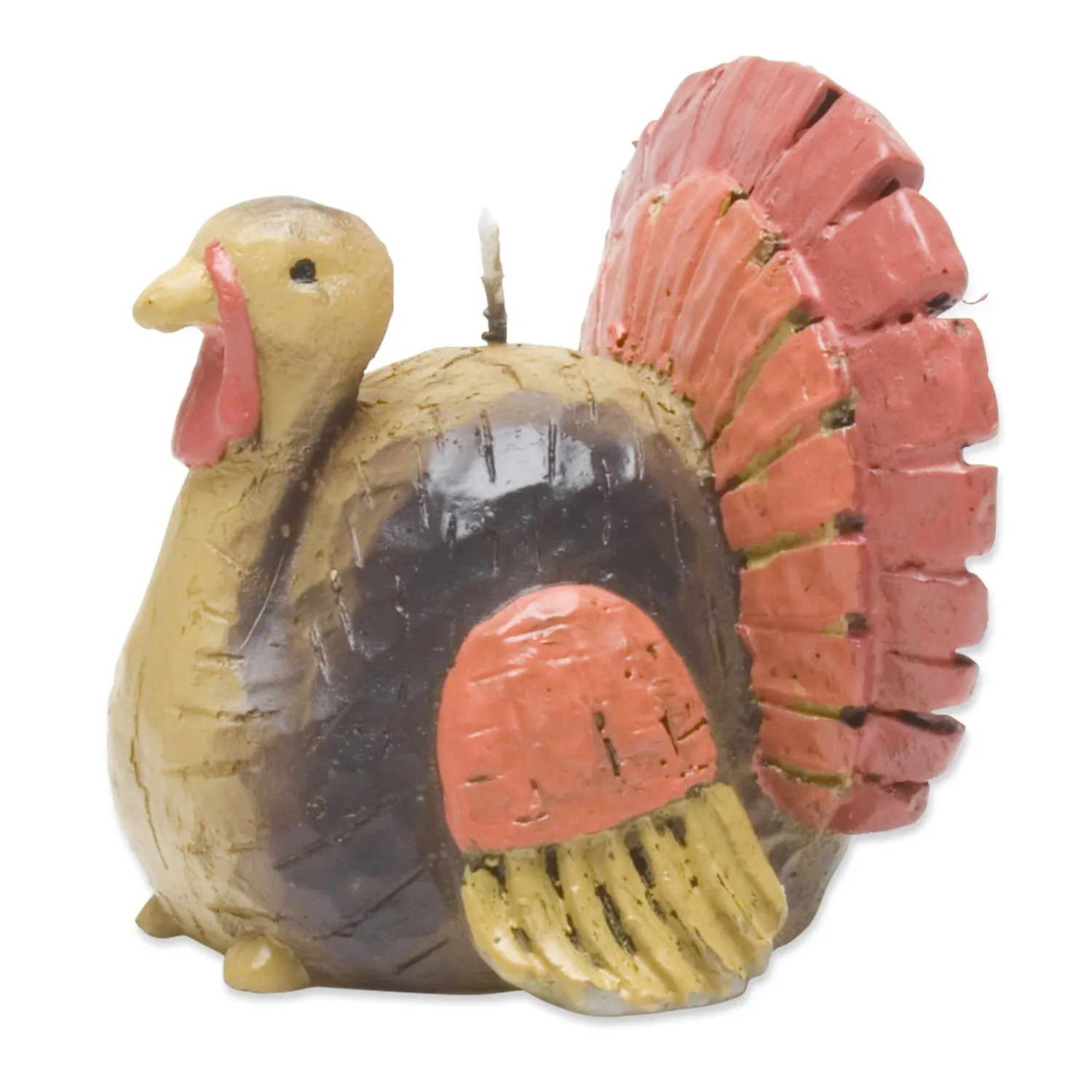 Tom Turkey Woodcut Candle