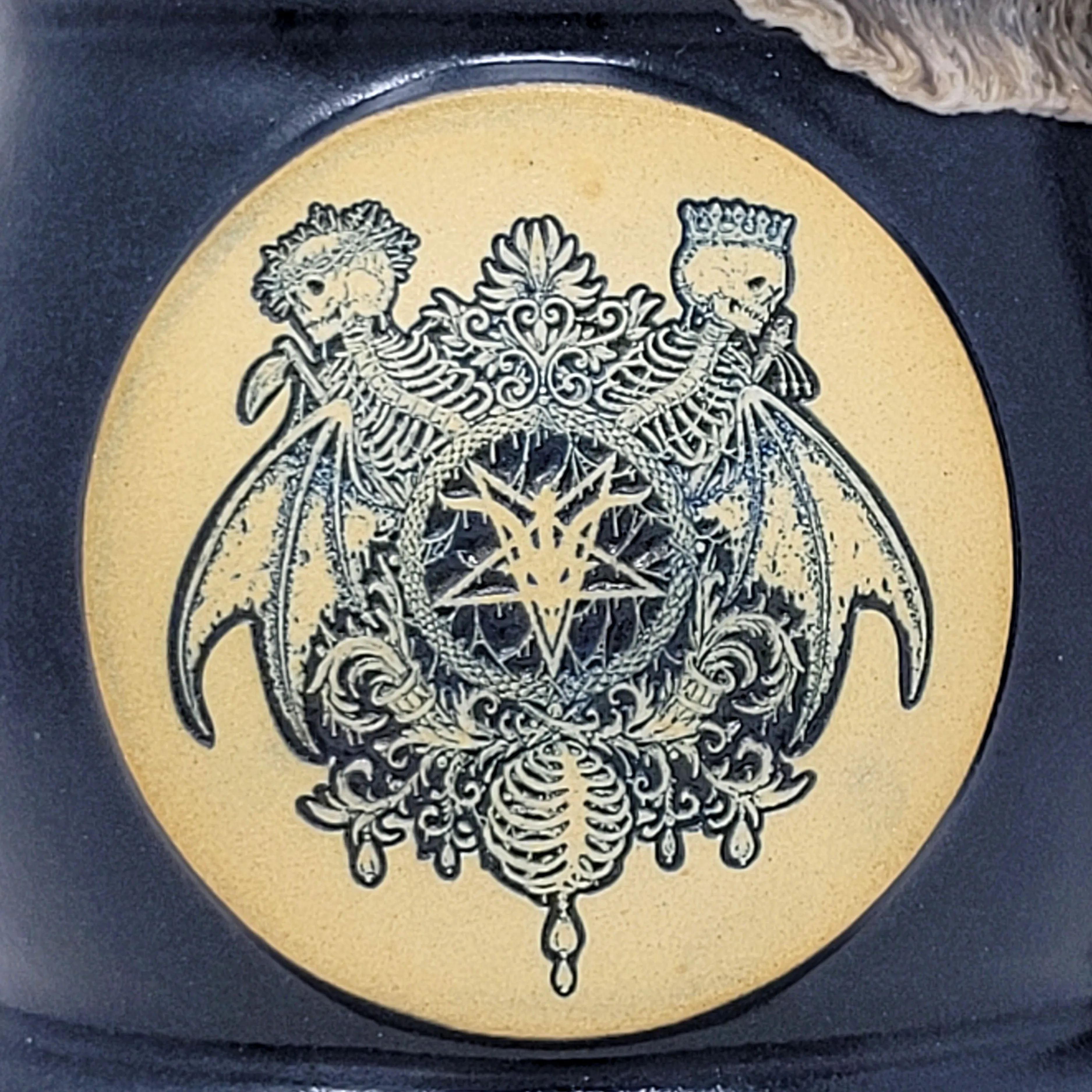 TST Twin Skeletons Tankard by Luciana Nedelea