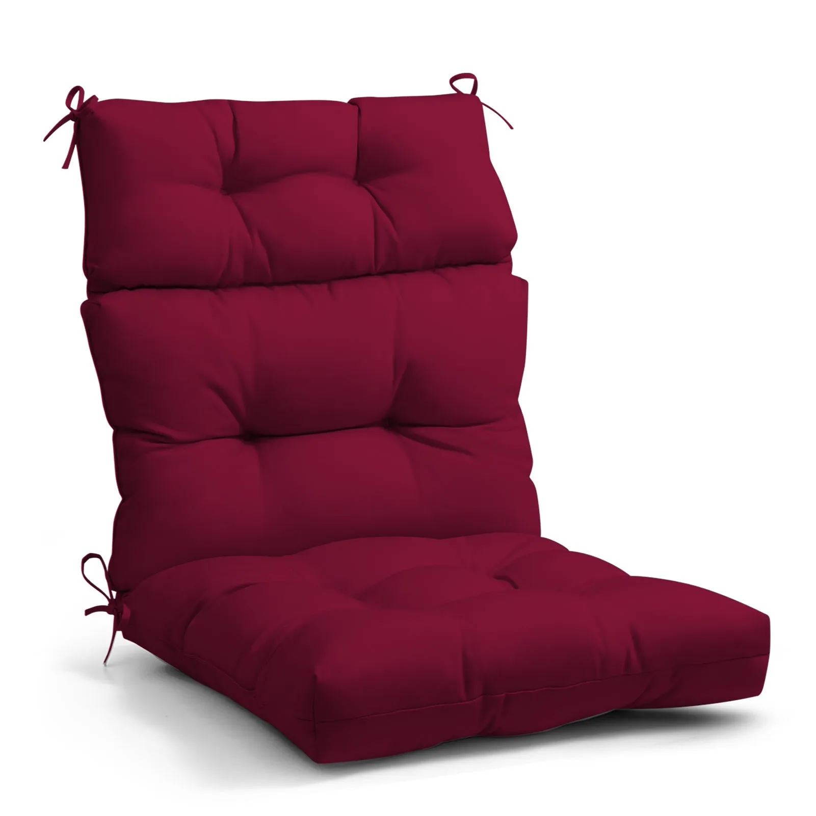 Tufted Outdoor/Indoor High Back Patio Chair Cushion, Set of 1, 46'' x 22''