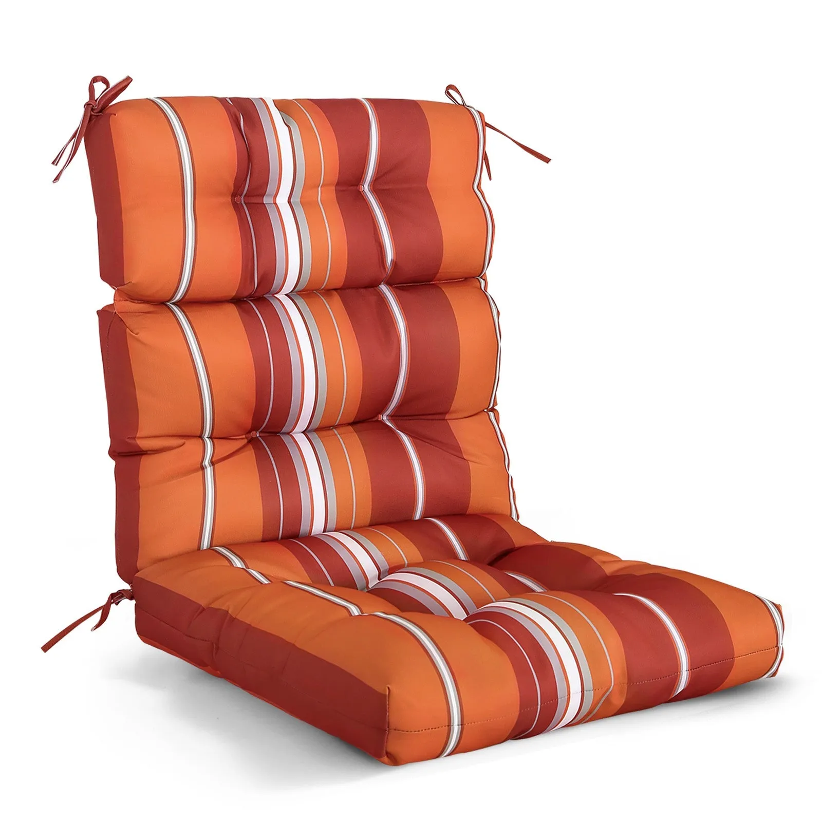 Tufted Outdoor/Indoor High Back Patio Chair Cushion, Set of 1, 46'' x 22''